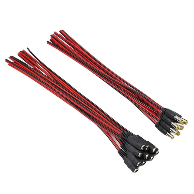 Câble de prise de courant DC stable 10 pièces mâle et femelle construction du
