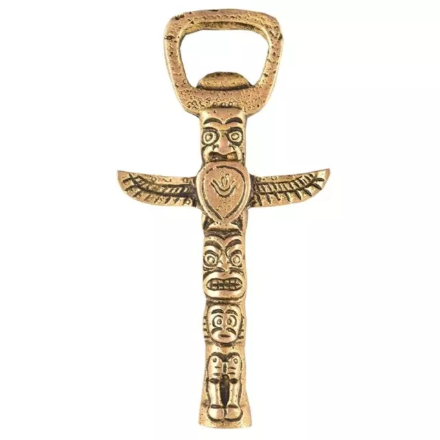 Vintage Finish Handmade Brass Tribal Bottle Opener For Beer Soda Wine Cork Cap