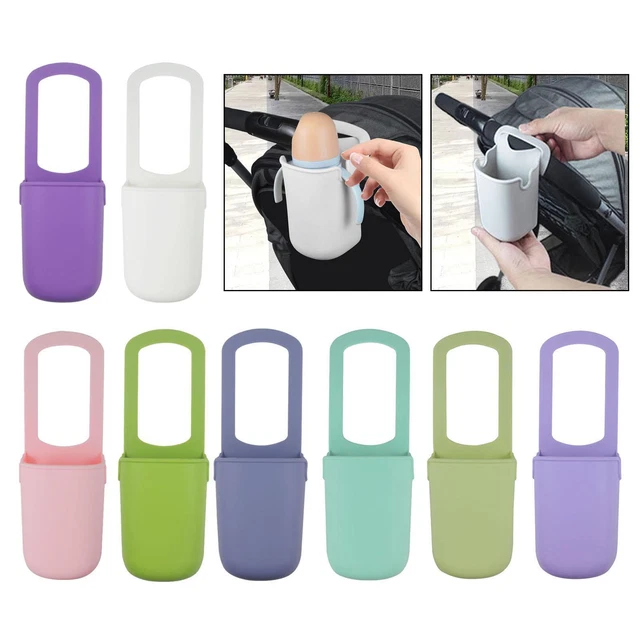 Porte-gobelet Universel Rotatif 360° - Compatible Poussette, Vélo, Fauteuil Roulant - Bande élastique De Sécurité - Noir