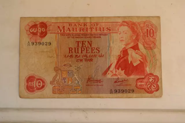 Ile Maurice – 10 Rupees 1967 Elisabeth II Mauritius