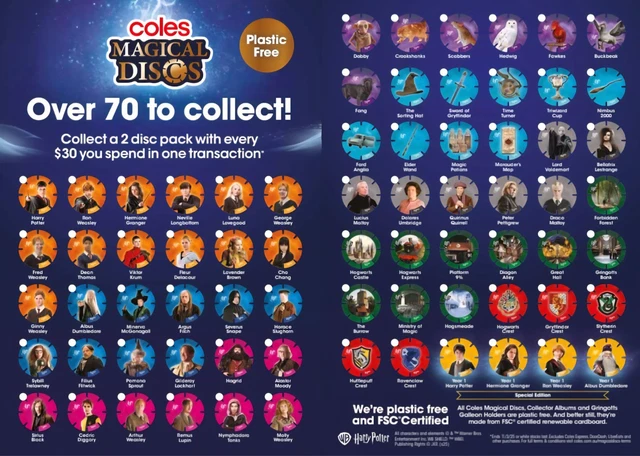 ハリー・ポッター オーストラリア Coles Magical Discs Harry Potter Magical Discs fly into Coles | Women's Weekly Food