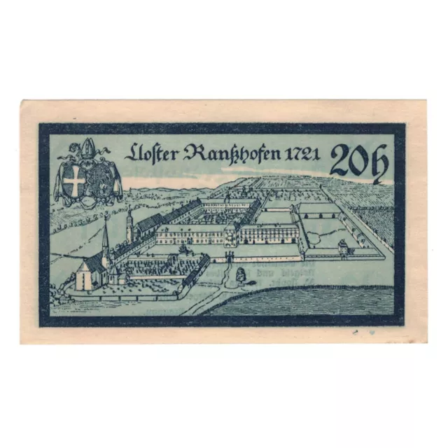 [#325324] Banknote, Austria, Ranshofen O.Ö. Gemeinde, 20 Heller, Texte, 1920, 19