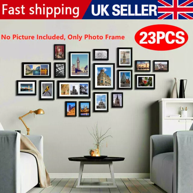 23PCS Large Multi Picture Photo Frames Wall Set Art Decoration Home Office Gift~