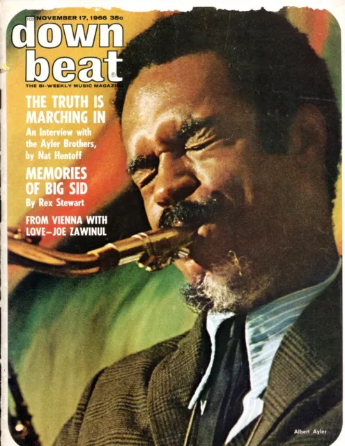 Down Beat jazz magazine Nov 17, 1966 -Ayler Brothers, Sid Catlett, Joe Zawinul