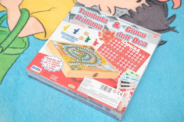 Italian Tombola & Gioco dell'Oca - Wooden Board Game - New Sealed