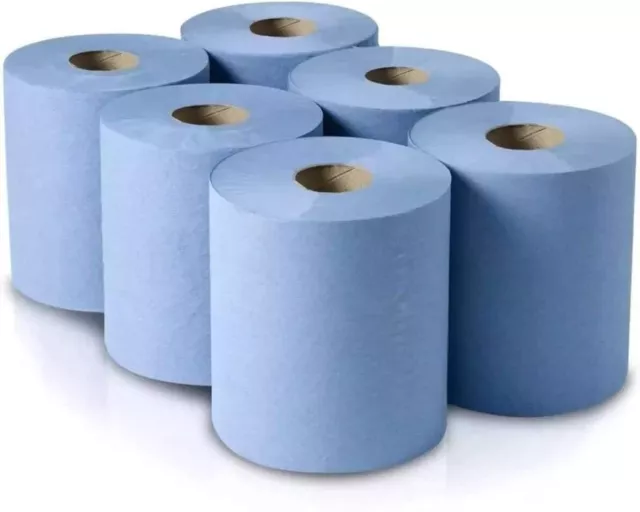 Centre Feed Roll 6/12//30/60 2ply Embossed Kitchen Paper Towel Bigger Blue Rolls