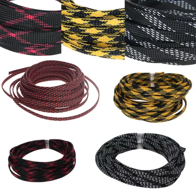 PET Braided Cable Sleeving Expandable Sheathing For Auto Electrics Wire Harnes