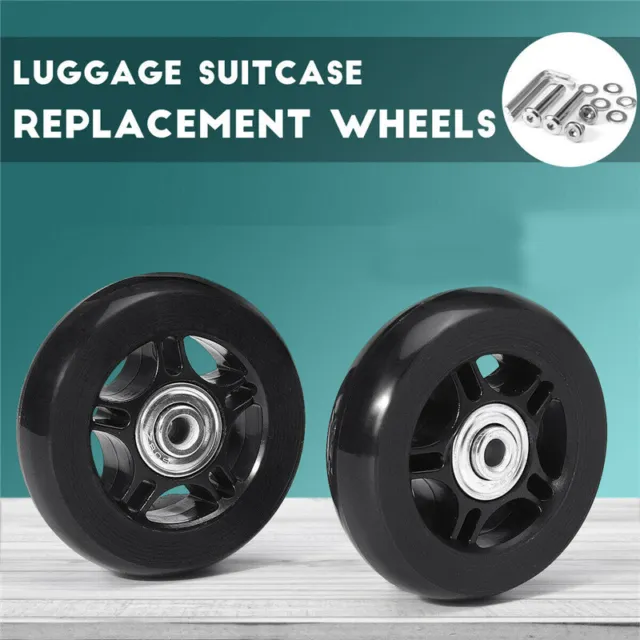 1 pair Suitcase Wheels Luggage Suitcase Replacement Wheels Repair Tool Casters