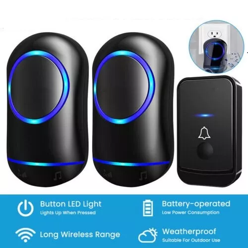 Wireless Door Bells 1000ft Long Range Plug in Home Cordless Doorbell Waterproof