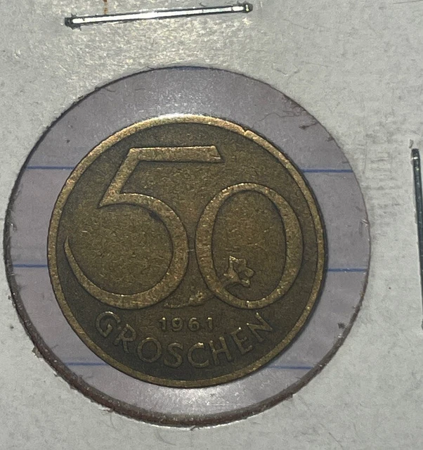 Austria 1967  50 Groschen Coin