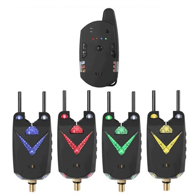 Set 3 Indicatori Di Morso Hirisi Per Pesca Alla Carpa - Rosso, Blu, Verde, Con Custodia E Sensore Notturno