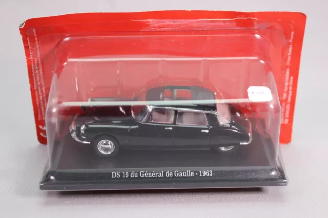 LK176 NOREV - UH Atlas 1/43 1:43 Citroen DS 19 Général de Gaulle DS Collection 3