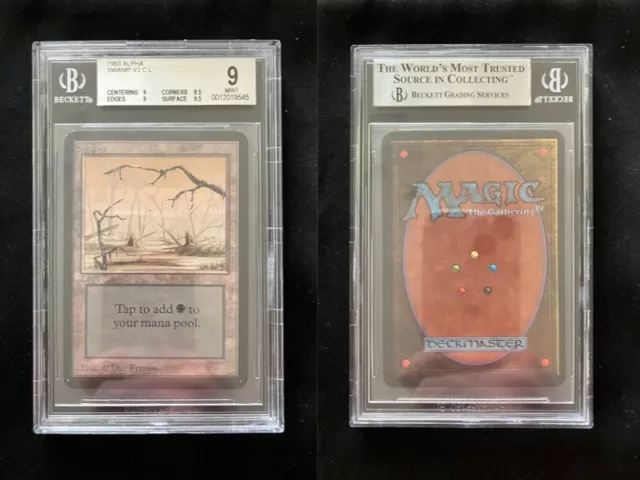 Swamp (V.2) ALPHA Mtg MINT Graded BGS 9 BASIC+ (9/8.5/9/9.5)