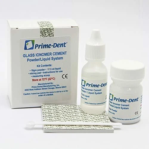 PRIMEDENT PERMANENT GLASS Ionomer CEMENT Dental Luting Cement 20.25