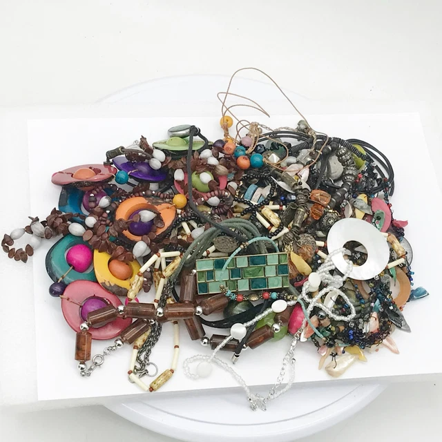 Costume Jewellery  Wear Craft Upcycle Resell Harvest Dress Up Necklaces Bundle