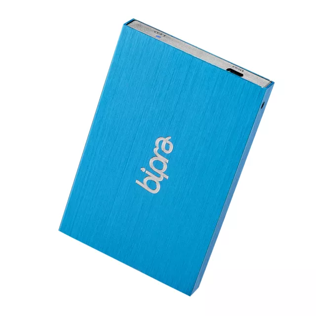 Bipra 320 GB 2,5 Zoll USB 2.0 FAT32 tragbare schmale externe Festplatte - blau