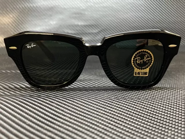 RAY BAN RB2186 901 31 Black Square 49 mm Unisex Sunglasses 2