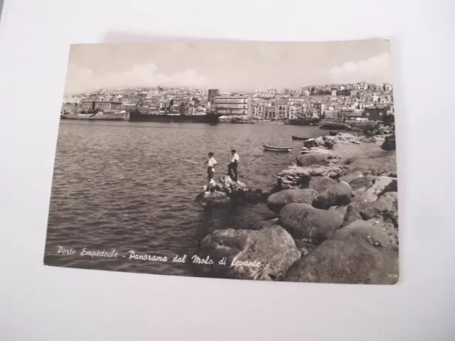 Agrigento - Porto Empedocle panorama dal Molo di levante - spedita f. g. 1956