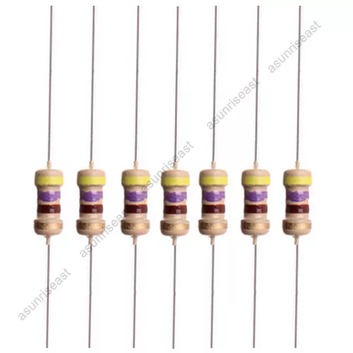 100 X Carbon Film 470 Ohm 1/4W 0.25W 5% Resistor for LED 12V