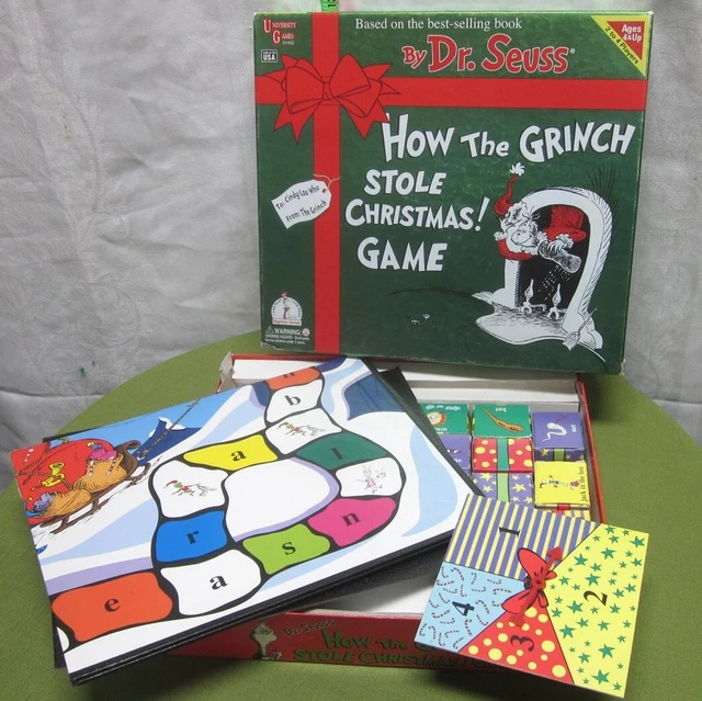 HOW GRINCH STOLE CHRISTMAS memory boardgame Dr. Seuss beatup 2000