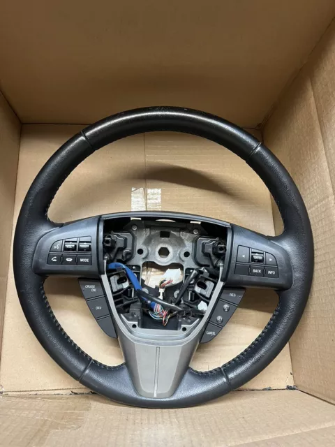 2010 - 2013 Mazda Speed 3 Black Leather Steering Wheel OEM