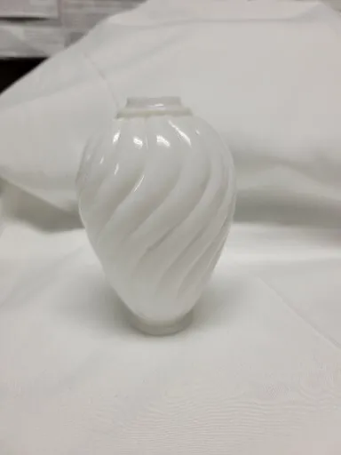 Milk Glass Swirl Lightening Rod Ball