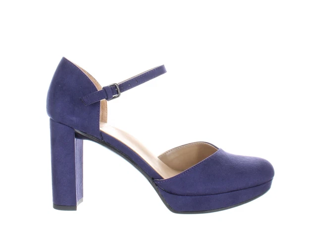Naturalizer Womens Bandele Blue Ankle Strap Heels Size 9 (Wide) (7123007)