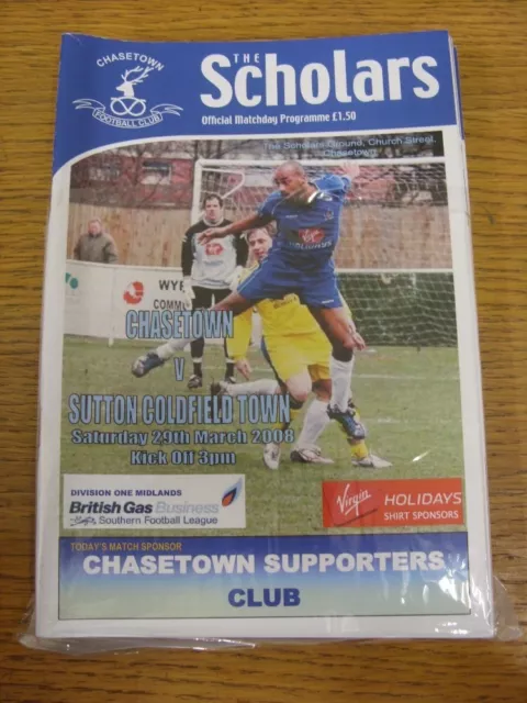 29/03/2008 Chasetown v Sutton Coldfield Town  . Any faults with this item should