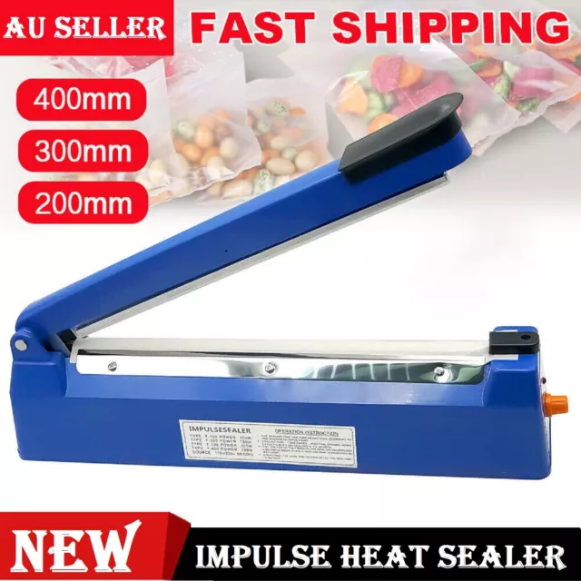 200/300/400mm Impulse Heat Sealer Sealing SAA Machine Electric/Plastic Poly Bag