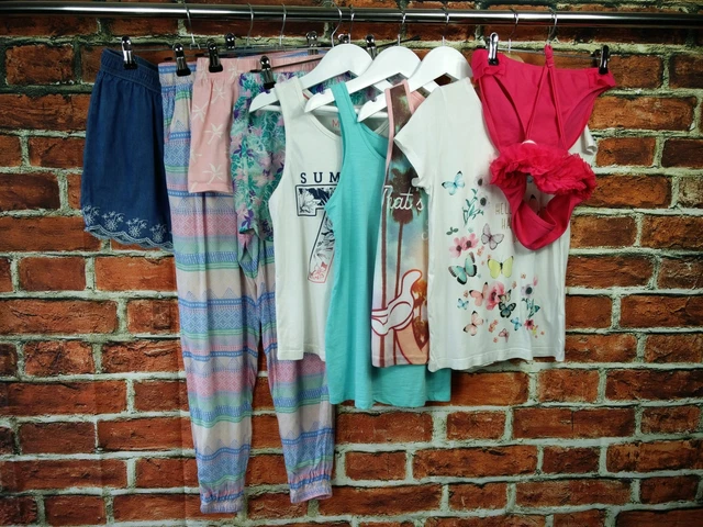 GIRLS BUNDLE AGE 8-10 NEXT H&M M&S etc SHORTS TOPS BIKINI SUMMER BEACH HOLIDAY