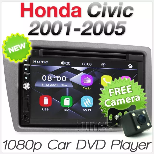 Car DVD MP3 Player Stereo Radio For Honda Civic EP2 EP3 Facia Fascia Kit Hatch G