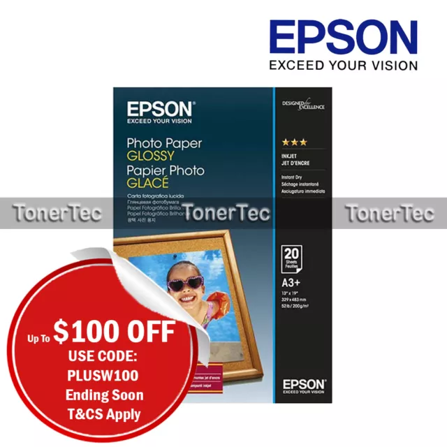 Epson Genuine S042535 A3+ Glossy Photo Paper (20x Sheets) C13S042535 329×483 mm