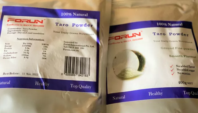 FORUN Natural Taro Powder  400g - Fine powder, pure,No Filler,No additive 3