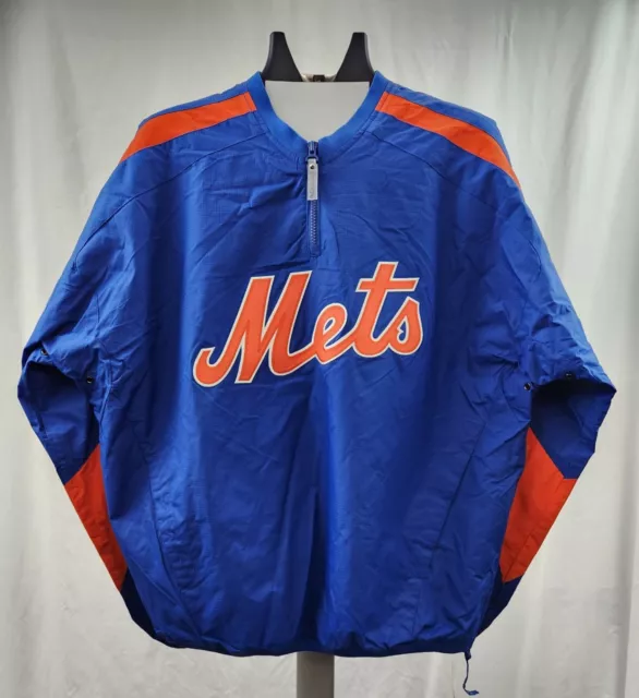 New York Mets Quarter-Zip Pullover COOPERSTOWN Majestic MLB Collection ADULT