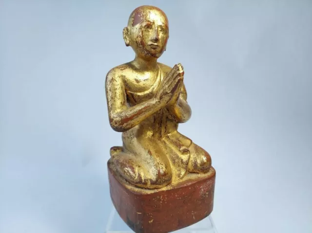 19th Century Burmese Wooden Buddha Sculpture