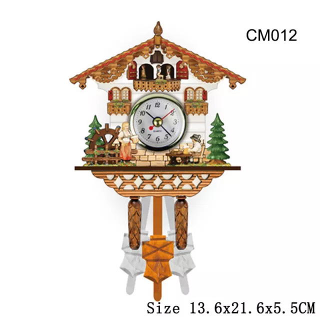 Brown German Forest Cuckoo Clock Nordic Style Retro Wooden Cuckoo Wall Clock