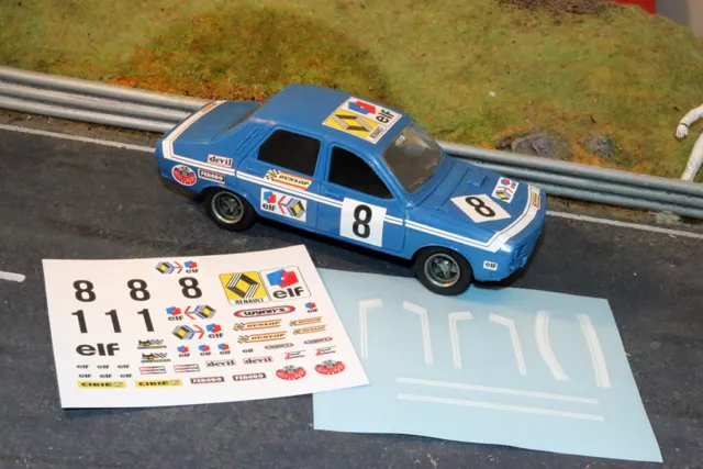 Stickers Pour Renault 12 Gordini R12 Scalextric Solido No Decal Slot Dcs031