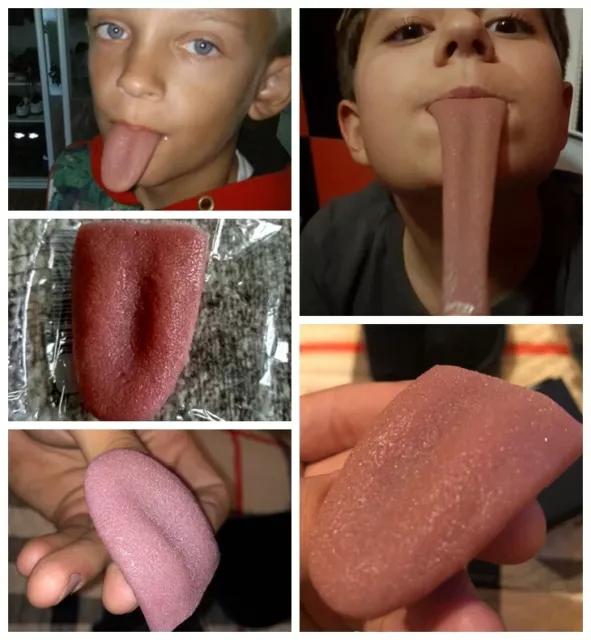 Fake tongue Realistic kids pretend Tongue Magic Trick Joke Prank kids unisex