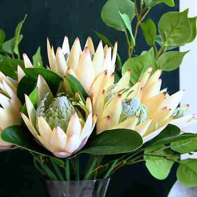 1PC Protea King Artificial Flower Wedding Silk Fake Plant Bouquet Floral W5F3