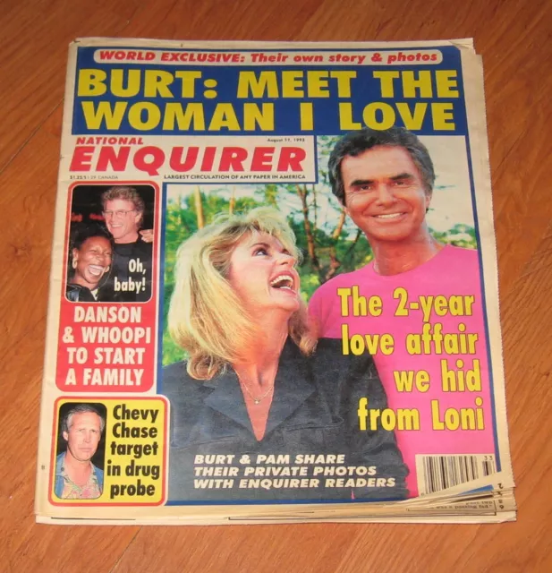 National Enquirer magazine BURT REYNOLDS Jesse Ventura CONNIE CHUNG Chevy Chase