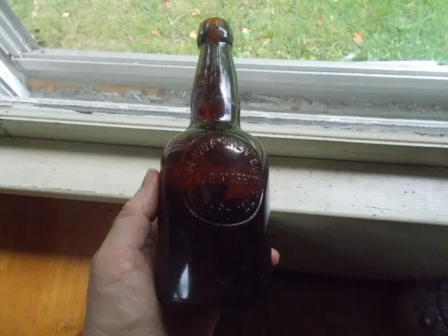 McAVOY MALT MARROW 1906 BLOB TOP BEER BOTTLE SHOWN DUG IN ONE OF OUR DIG VIDEOS