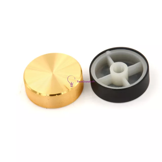 Aluminum Volume Control Rotary Knob For Dia. 6mm Potentiometer