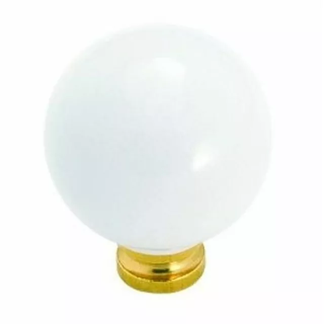 Amerock Hardware BP727-30 White Ceramic 1 1/4" Round Cabinet Knob Pulls