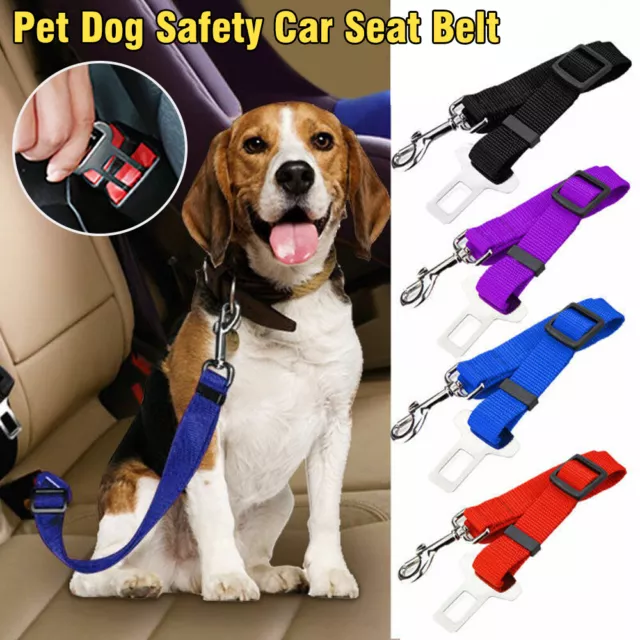 Dog Pet Safety Seat belt Clip for Car Vehicle Seatbelt Adjustable HarnessLead