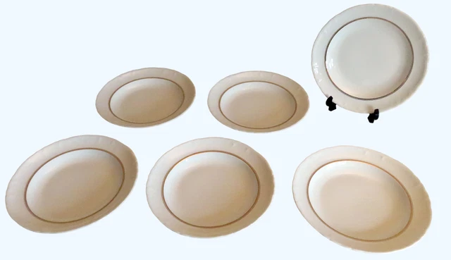 Lot De 5 Assiettes à Dessert Arcopal Clafouty De Marc Palluy - Verre Opalin Vintage