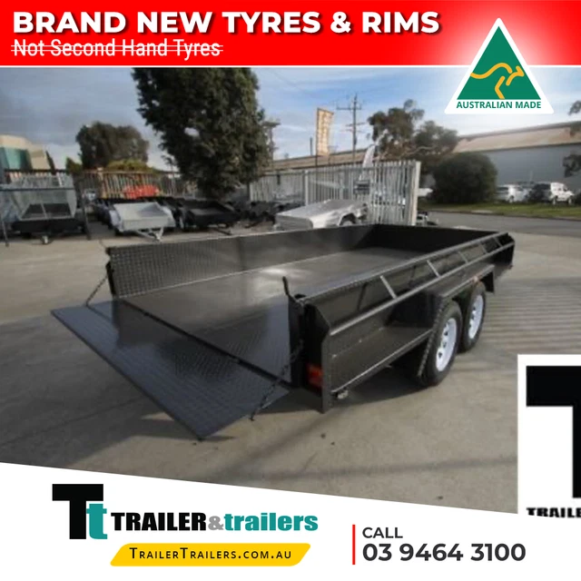 12X6 Tandem Axle Box Trailer | Full Checkerplate | 15" High Sides + New Tyres