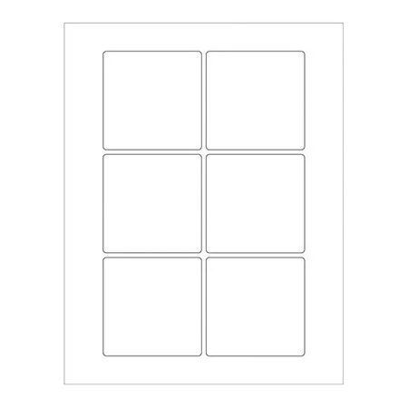 TAPE LOGIC LL248WR Tape Logic® Weather-Resistant Laser Labels, 3" x 3", White,