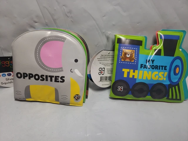Bath Time Books For Babies 1-2 Years Opposites And Favorite Things