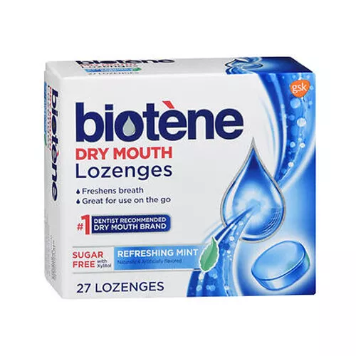 Biotene Pastilles sans Sucre Rafraîchissant Menthe 27 Chaque Par Biotene