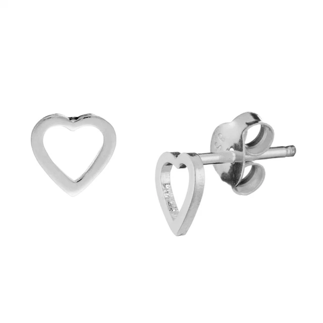 Boucles D'oreilles Créoles En Argent Sterling 925 - Tube Carré 25 Mm, Clous, Marque Silverly, Neuves Avec étiquettes